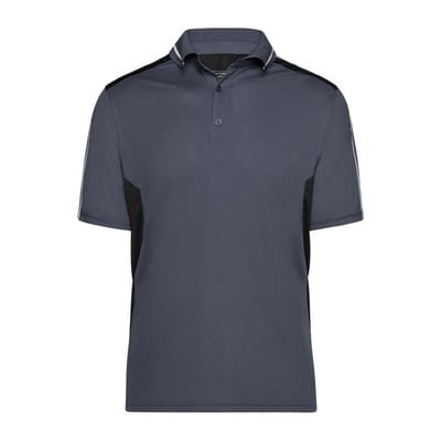 Work Poloshirt JN828, carbon/schwarz, Größe 5XL
