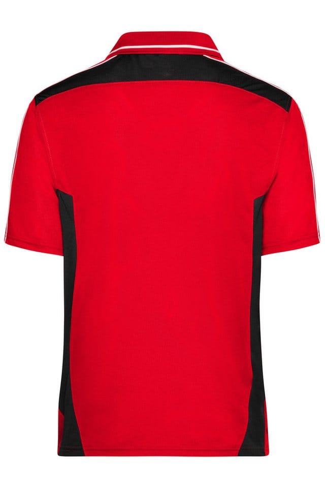 Work Poloshirt JN828, rot/schwarz, Größe L