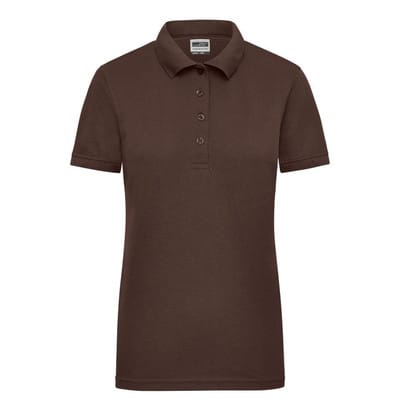 Damen Workwear Poloshirt JN829, braun, Größe 4XL