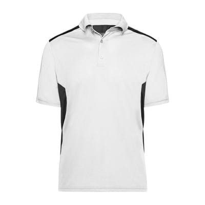 Work Poloshirt JN828, weiß/carbon, Größe 3XL