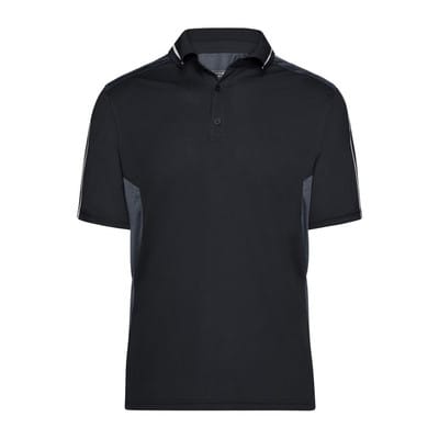 Work Poloshirt JN828, schwarz/carbon, Größe L