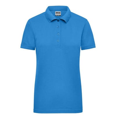 Damen Workwear Poloshirt JN829, aqua-blau, Größe XXL