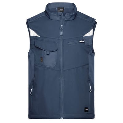 Workwear Softshell Weste JN845, navy-blau, Größe S