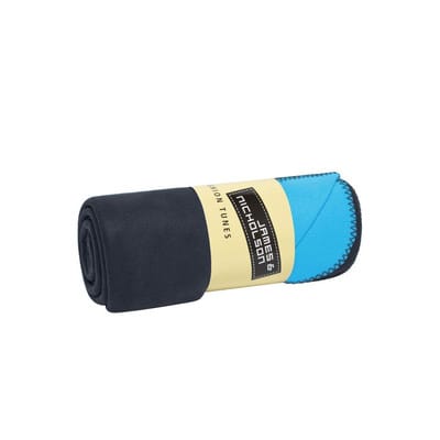 Microfleece Bonding Decke JN952, navy-blau/aqua-blau