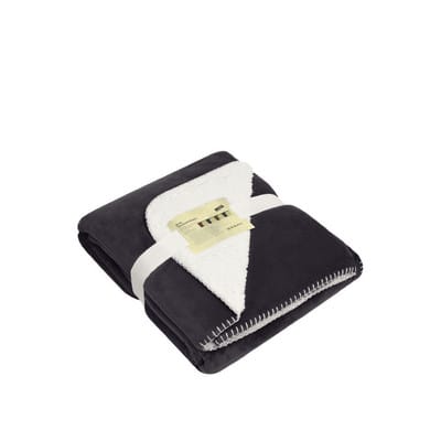 Sherpafleece Kuscheldecke JN955, anthrazit/natur