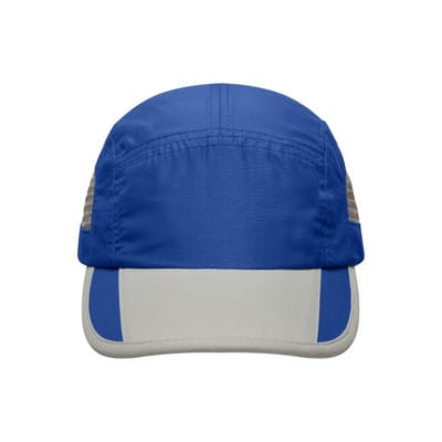 5 Panel Sport Cap MB6522, königs-blau heather/hellgrau, Einheitsgröße