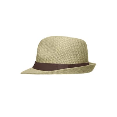 Sonnenhut mit Kontrastband MB6564, sand/braun, Größe S/M