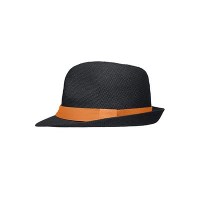 Sonnenhut mit Kontrastband MB6564, schwarz/orange, Größe L/XL