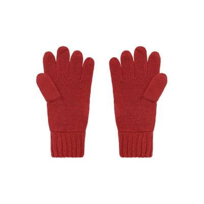 Melange Strick Handschuhe MB7980, dunkelrot, Größe S/M
