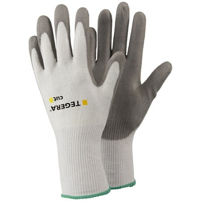Schnittschutzhandschuhe TEGERA 10430, Kat. II, grau/weiß, Gr. 5