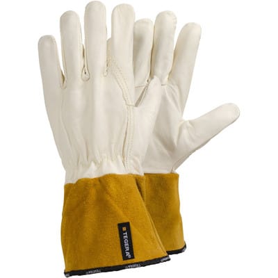Hitzeschutzhandschuhe TEGERA 11CVA, Kat. III, gelb/weiß, Gr. 10