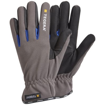 Montagehandschuhe TEGERA 414, Kat. II, grau/schwarz/blau, Gr. 8