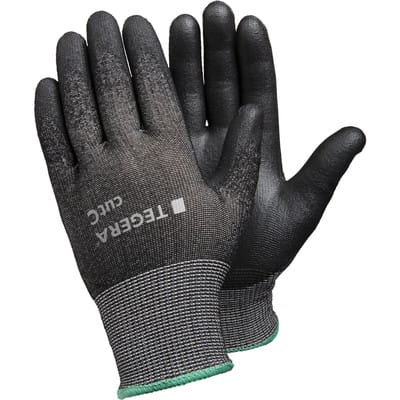 Schnittschutzhandschuhe TEGERA 455, Kat. II, schwarz, Gr. 7