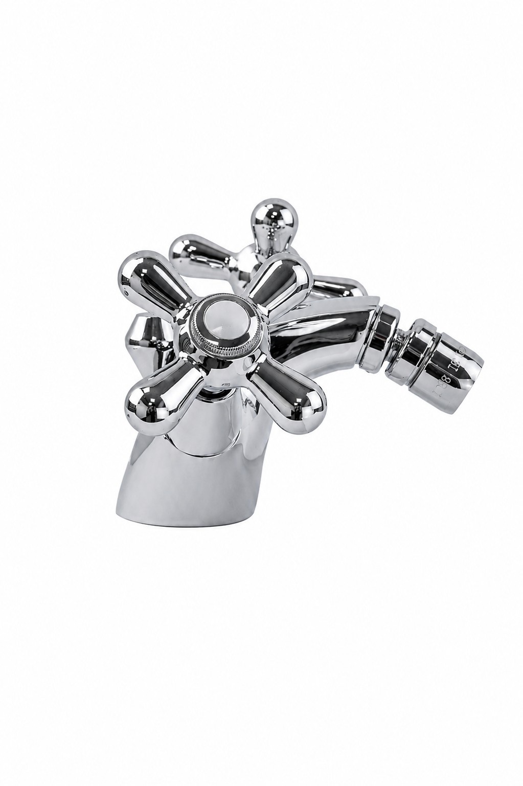 Einloch-bidetmischer Mit Niedrigem Auslauf Und Zwei Griffen, Verchromt Piralla Rubinetteria Sofia 0sf00045a17 Chrom