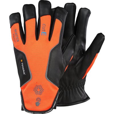 Handschuhe TEGERA 7799 Dynamic Strength, Kat. II, orange/schwarz, Gr. 8
