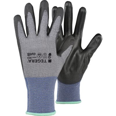 ESD-Handschuhe TEGERA 803, Kat. II, blau/grau/schwarz, Gr. 12