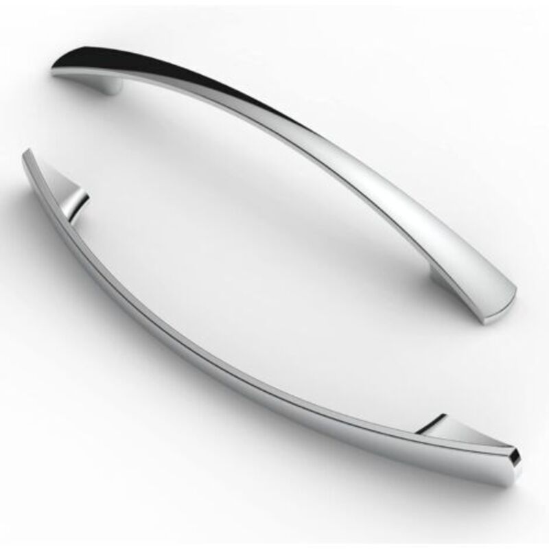 Set Mit 10 Möbelgriffen Mit 128 Mm Lochabstand, Für Schränke, Küchen, Schubladen, Verchromt