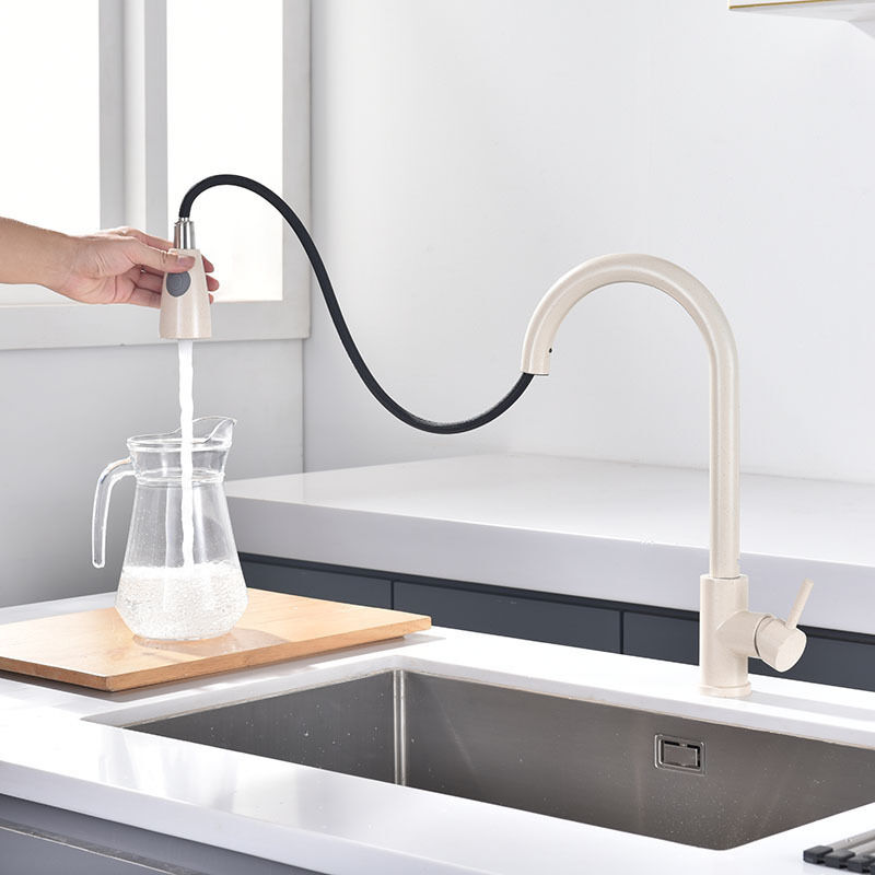 360° Drehbare Küchenarmatur – Ausziehbarer Brausekopf Mit 3 Strahlarten – Edelstahl Sus304 – Einfache Installation
