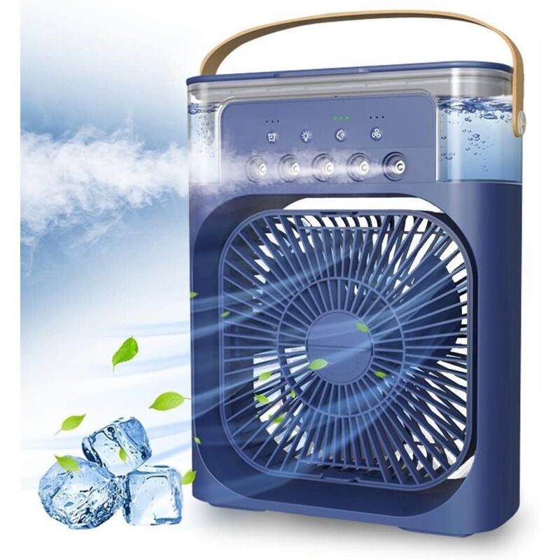 5-in-1 Tragbare Klimaanlage – Luftbefeuchter Mit 680-ml-tank – Ultraleiser Ventilator Mit 3 Geschwindigkeitsstufen – Für Zuhause, Büro Und Reisen