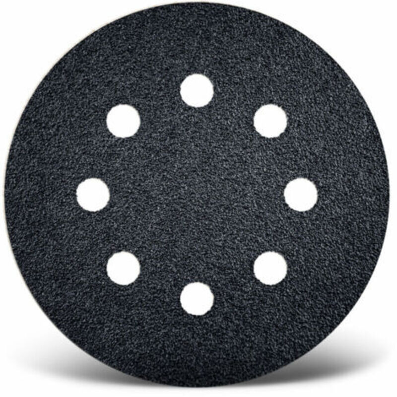 Schwarze, Selbstklebende Schleifscheiben, 125 Mm, 8 Löcher, Für Exzenterschleifer, Siliziumkarbid (100er-packung) G60