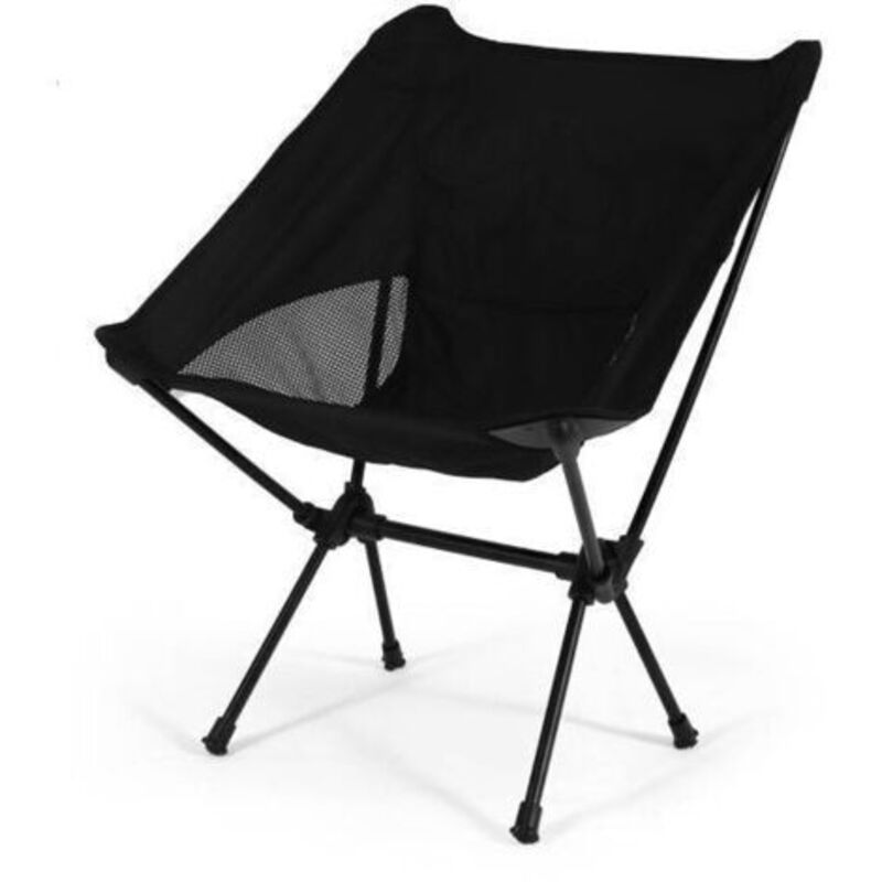 Kleiner, Kompakter Klapp-campingstuhl Für Erwachsene – 90 Kg – Leichter Wanderstuhl Für Outdoor-aktivitäten, Angeln, Wandern, Picknicks Und Strand – Stuhl (schwarz)
