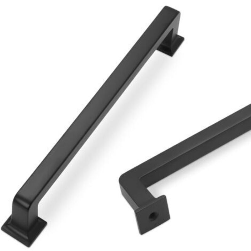 Set Mit 6 Mattschwarzen Küchenschrankgriffen, 160 Mm (6-1/4 Zoll) Für Schränke, Schranktüren, Küchenschrankbeschläge, Schubladen, Kommodengriffe