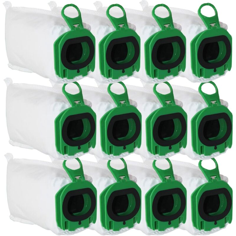 Packung Mit 12 Staubbeuteln Für Vorwerk Kobold Vb100 Und Vb 100 Staubsauger, Ersatzbeutel Für Vorwerk Kobold Fp100 Und Fp 100 Staubsauger