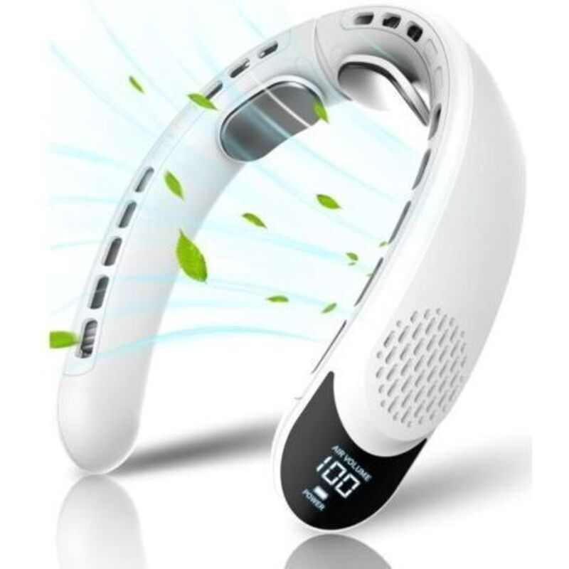 Tragbarer Ventilator Ohne Stromanschluss Mit 4 Turbinen, 4000 Mah Akku, Wiederaufladbar Über Usb, 3 Geschwindigkeitsstufen, 360° Luftstrom, Led-anzeige, Ideal Für Zuhause, Büro Und Reisen.
