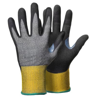 Schnitt-Handschuhe TEGERA Infinity 8807W, Kat. II, gelb/schwarz, Gr. 9