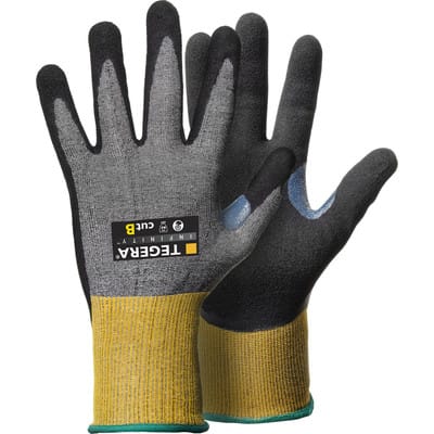 Schnitt-Handschuhe TEGERA Infinity 8805, Kat. II, grau/gelb, Gr. 6