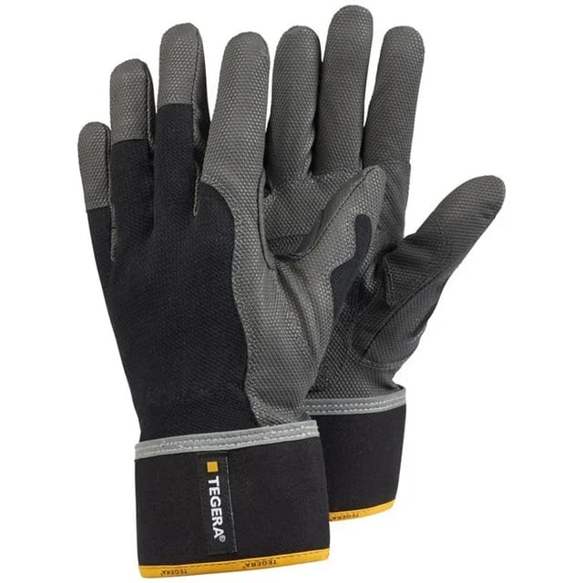 Arbeitshandschuhe TEGERA 9111 PRO, Kat. II, schwarz/gelb/grau, Gr. 11