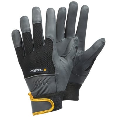 Montagehandschuhe TEGERA 9105 PRO, Kat. II, schwarz/gelb/grau, Gr. 8