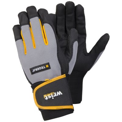 Arbeitshandschuhe TEGERA 9196 PRO, Kat. II, grau/gelb/schwarz, Gr. 9