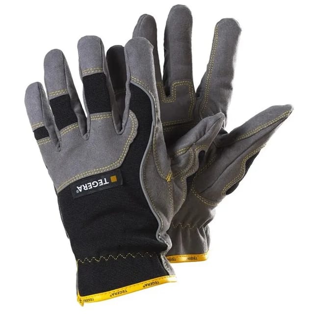 Arbeitshandschuhe TEGERA 9205 PRO, Kat. II, schwarz/gelb/grau, Gr. 7