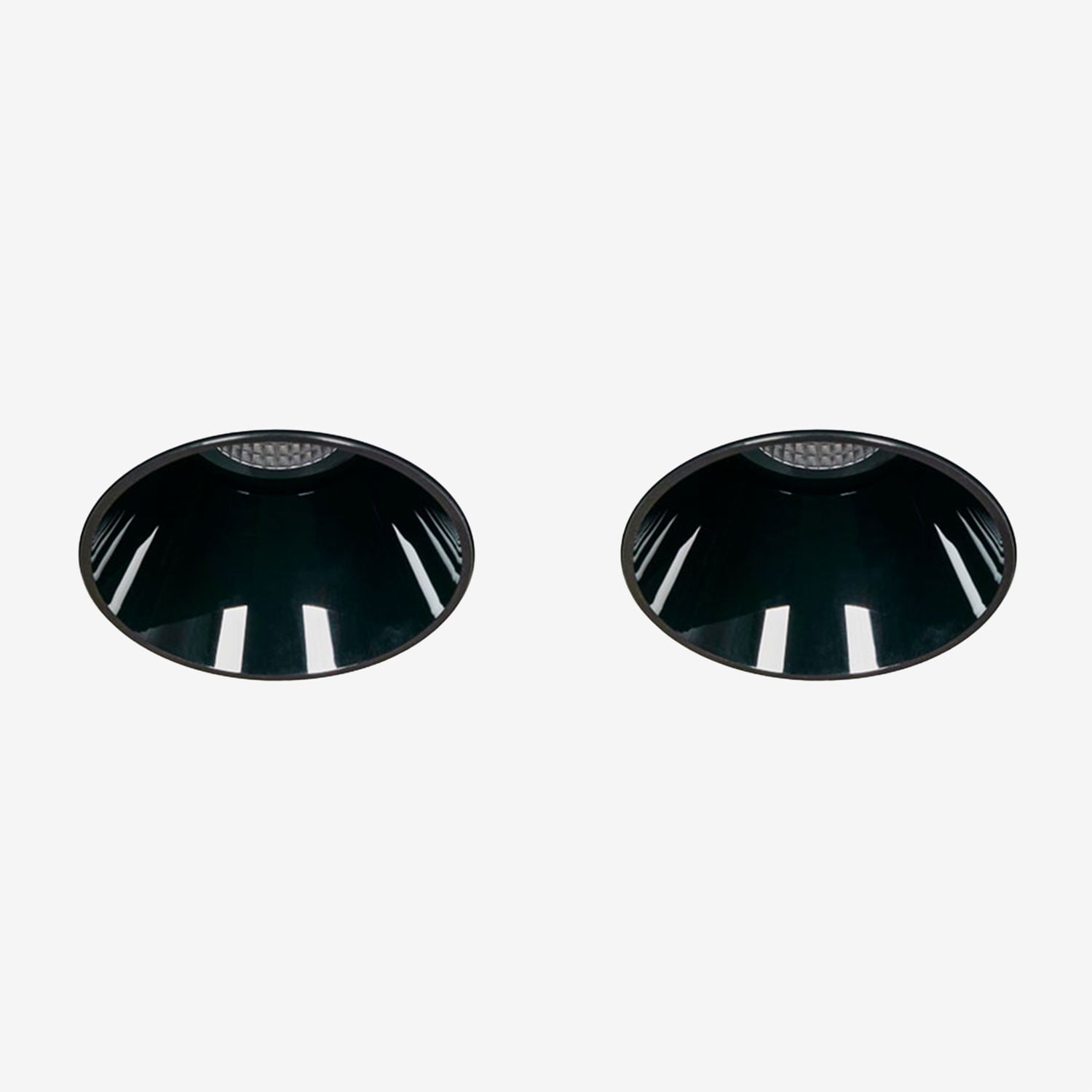Sklum Pack Mit 2 Rahmenlosen, Runden Led-einbau-downlights Ø3,6 Cm Für Den Außenbereich Aus Aluminium Luisiana Schwarz