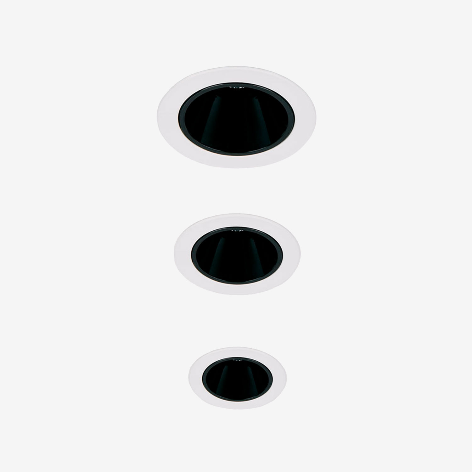Sklum Pack Mit 3 Led-einbau-downlights Mit Runden Rahmen Ø5 Cm Für Den Außenbereich Aus Aluminium Luisiana Weiss – Schwarz