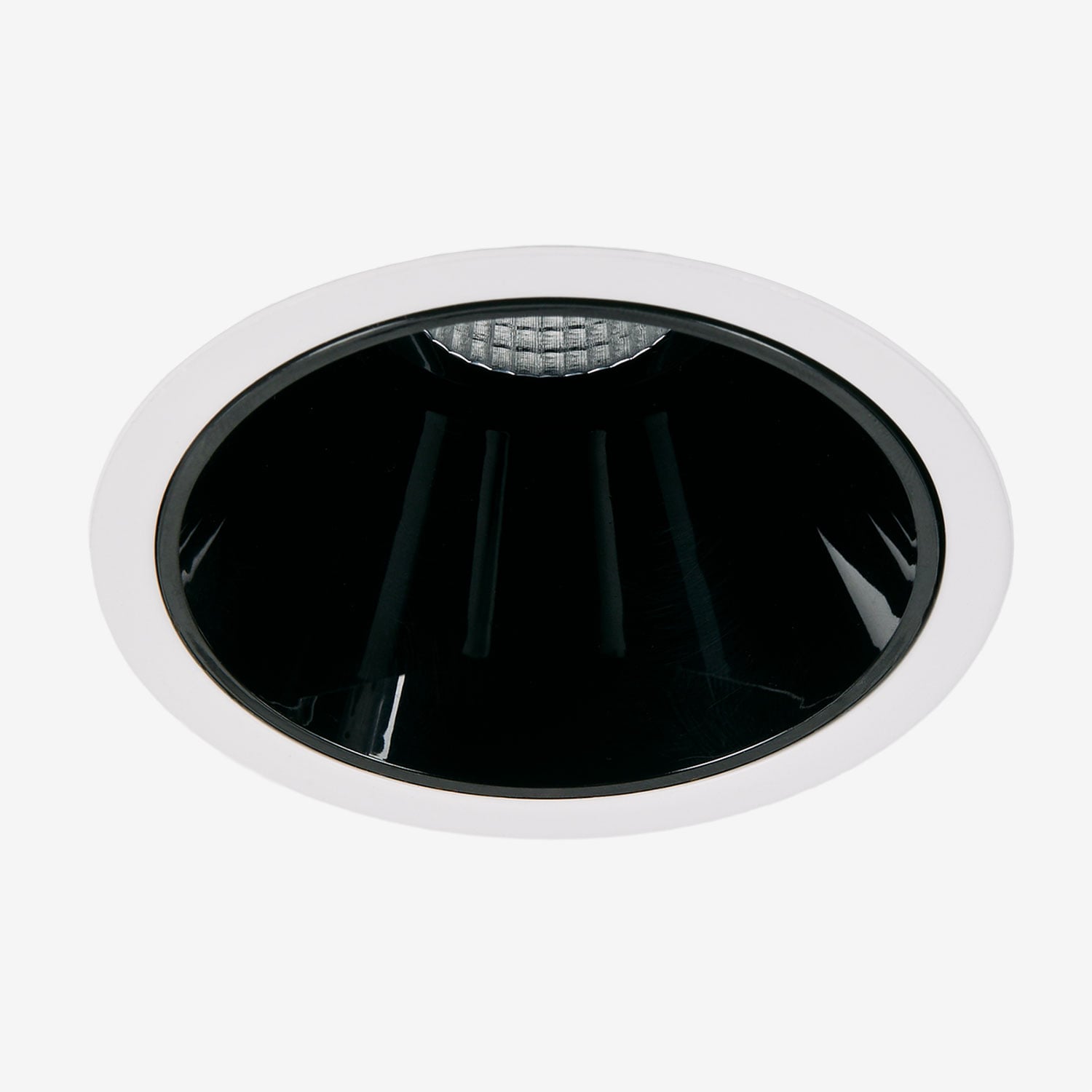 Sklum Downlight Led Einbaustrahler Mit Rundem Rahmen Ø8 Cm Aus Aluminium Luisiana Weiss – Schwarz