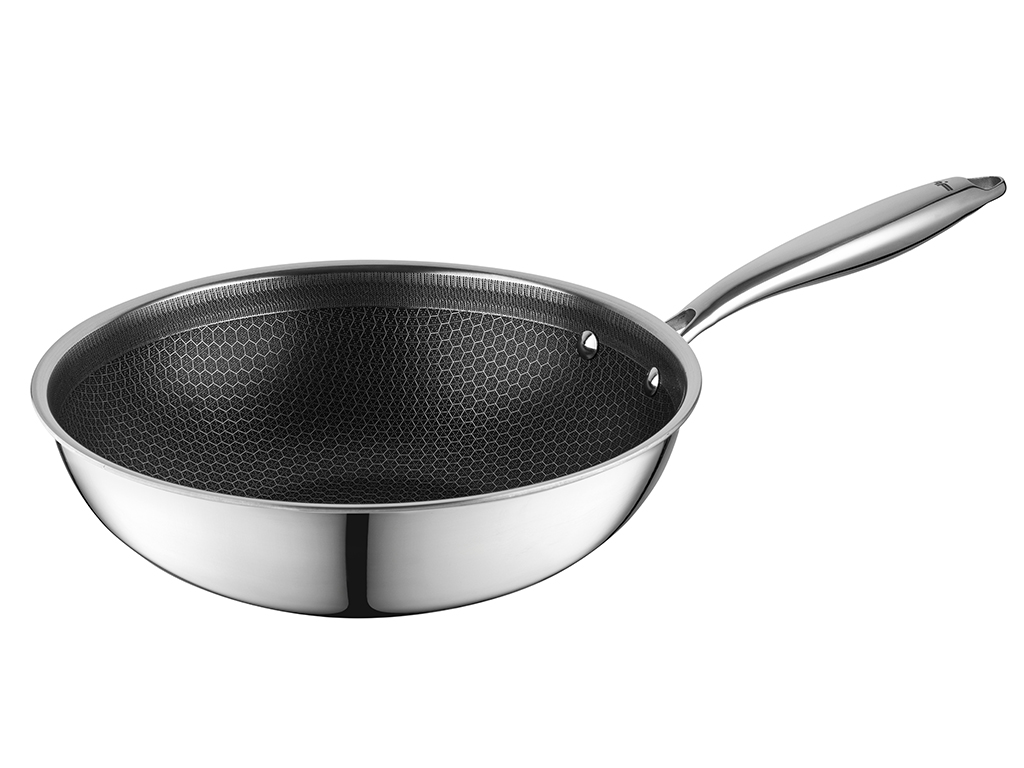 Aristo Plus Wok-bratpfanne Aus Edelstahl, 28 Cm