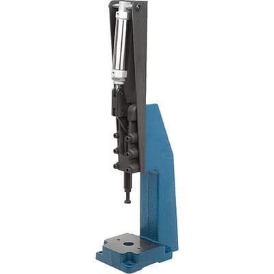 KNIEHEBELPRESSE PNEUMATISCH, FORM:A, F2=25000, STAHL, KOMP:STAHL