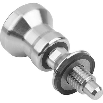 ARRETIERBOLZEN HYGIENIC DESIGN GR.1 M10X1, D=6, FORM:A OHNE RASTNUT, EDELSTAHL 1.4404 UNGEHÄRTET,