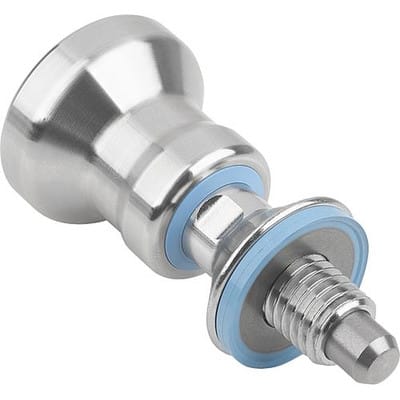 ARRETIERBOLZEN HYGIENIC DESIGN GR.1 M10X1, D=6, FORM:A OHNE RASTNUT, EDELSTAHL 1.4404 GEHÄRTET,