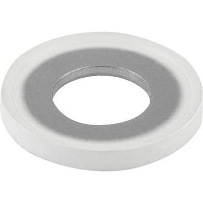 DICHT-UND UNTERLEGSCHEIBE HYGIENIC USIT®, D=5,1, EDELSTAHL 1.4404, KOMP:70 EPDM 253815 WEISS EHEDG