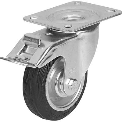 LENKROLLE MIT FESTSTELLSYS STOP-FIX GUMMI, KOMP:STAHL, D=160, B=40
