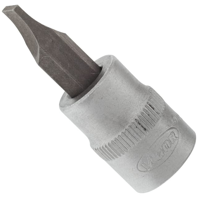 VIGOR Schraubendreher-Einsatz ∙ V2286N ∙ Vierkant10 mm (3/8 Zoll) ∙ Schlitz Profil ∙ 1.2 x 8 mm