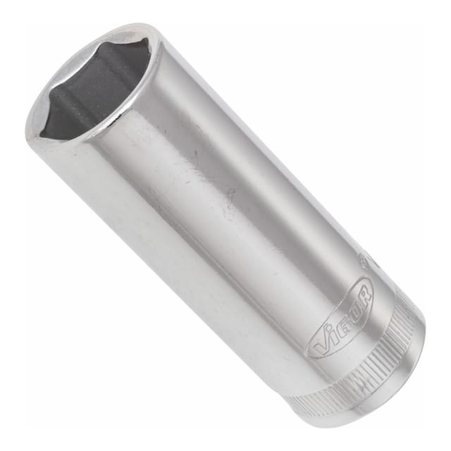 VIGOR Sechskant Steckschlüsseleinsatz ∙ lang ∙ V2314N ∙ Vierkant10 mm (3/8 Zoll) ∙ Außen Sechskant Profil ∙ 17 mm