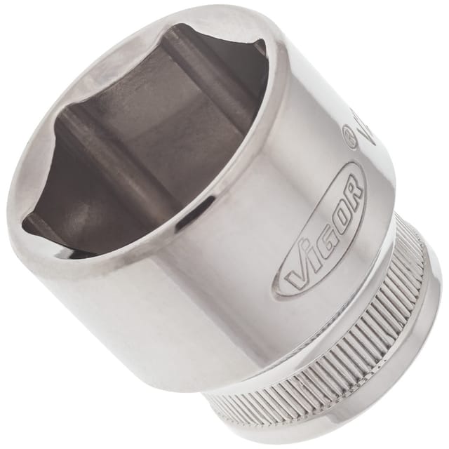 VIGOR Sechskant Steckschlüsseleinsatz ∙ V2261N ∙ Vierkant10 mm (3/8 Zoll) ∙ Außen Sechskant Profil ∙ 24 mm