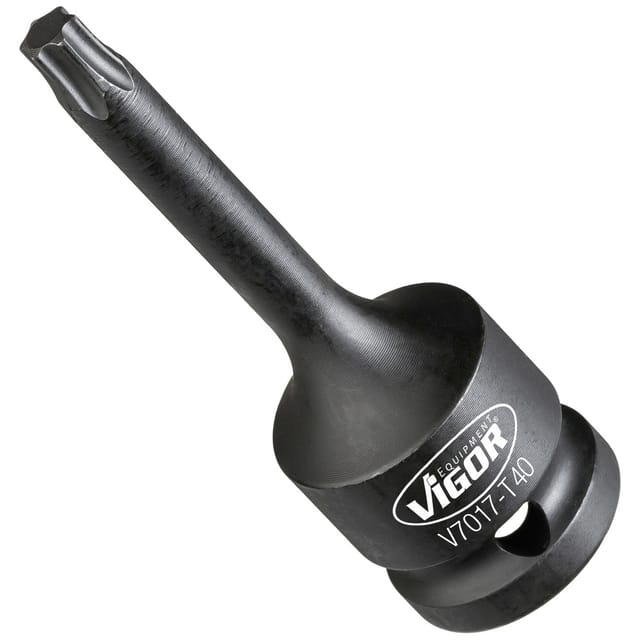 VIGOR Schlagschrauber Schraubendreher-Einsatz ∙ V7017-T40 ∙ Vierkant12,5 mm (1/2 Zoll) ∙ T Profil ∙ T40