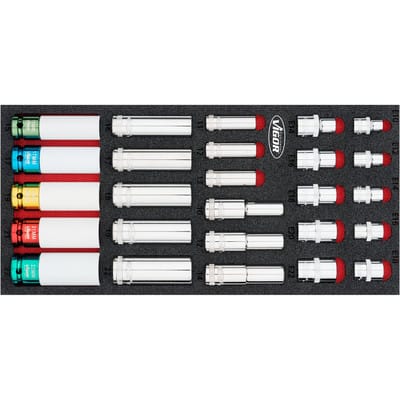 Steckschlüssel Satz ∙ V7323 ∙ 10 – 22 · E10 – E22 ∙ 26-teilig