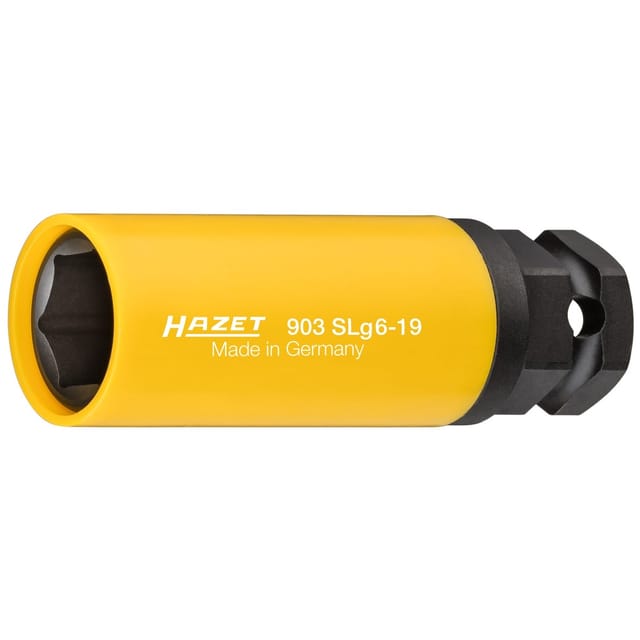 HAZET Schlag-, Maschinenschrauber Steckschlüsseleinsatz ∙ Sechskant 903SLG6-19 ∙ Vierkant12,5 mm (1/2 Zoll), Außen-Sechskant 24 mm ∙ Außen Sechskant-T