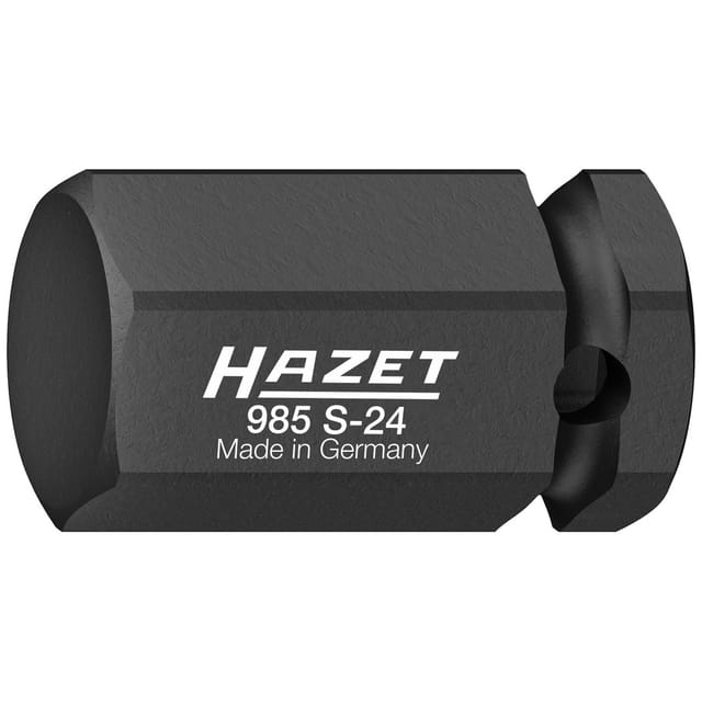 HAZET Schlag-, Maschinenschrauber Schraubendreher-Steckschlüsseleinsatz 985S-24 ∙ Vierkant12,5 mm (1/2 Zoll) ∙ Innen Sechskant Profil ∙ 24 mm